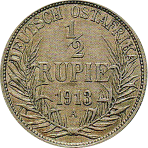 Ostafrika 1/2 Rupie 1913