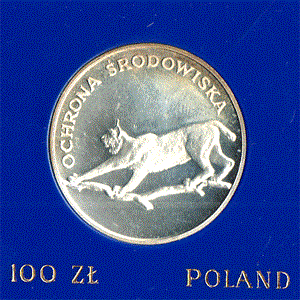 Polen 100 Zlotych Silber 1979 Ochrona Srodowiska