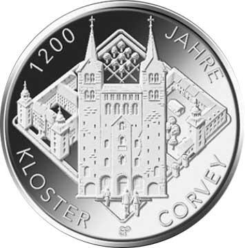 20 Euro Silber Gedenkmünze PP 2022 Kloster Corvey
