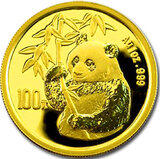 China Panda 1/4 Unze 1995 Goldpanda 25 Yuan