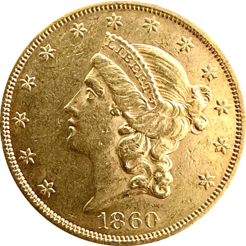 20 Dollar American Liberty Head 1860