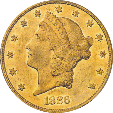 20 Dollar American Liberty Head 1886