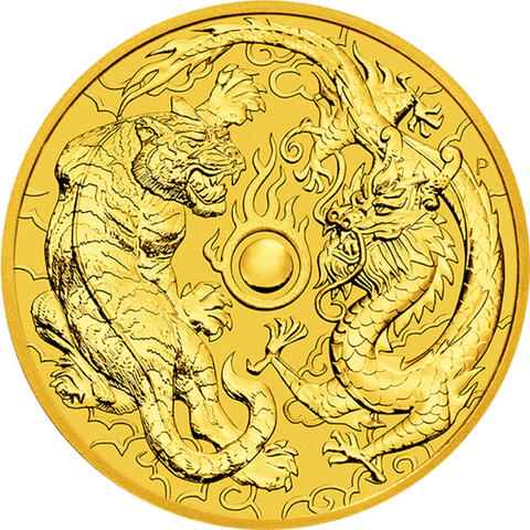 Australien Myths & Legends Dragon & Tiger 1 Unze Gold 2019