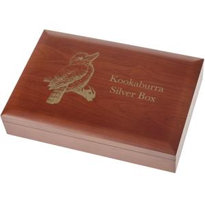 Hochwertige Holz Münzkassette Silber Kookaburra 1 Kilo