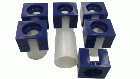 leere 15x 1/2 Unze Krügerrand Tube türkies