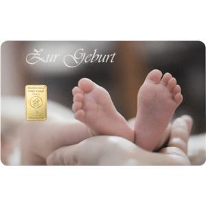 Goldbarren 1 Gramm Geburt