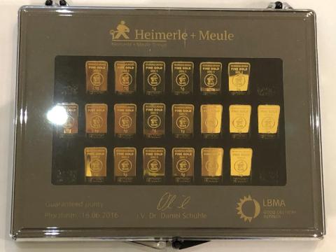 Goldbarren 1 Gramm Heimerle ohne Blister