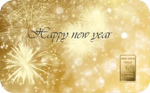 Goldbarren 1 Gramm Neujahr