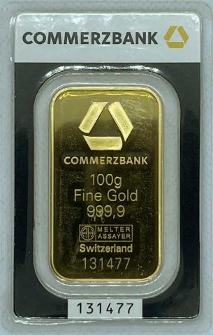 Goldbarren 100 Gramm Commerzbank