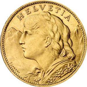 10 Franken Schweizer Vreneli