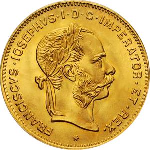4 Florin Österreich Goldmünze Kaiser Franz Joseph