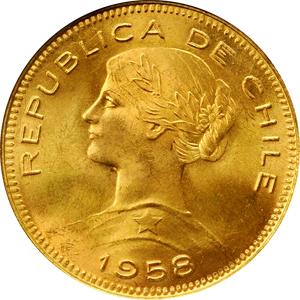 100 Pesos Chile Liberty kaufen und verkaufen