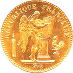 20 Franc Frankreich stehender Engel 1871-1898