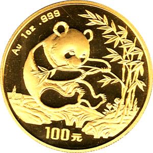 China Panda 1 Unze 1994 Goldpanda 100 Yuan