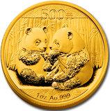 China Panda 1/2 Unze 2009 Goldpanda 200 Yuan