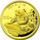 China Panda 1/10 Unze 1998 Goldpanda 10 Yuan in original Folie eingeschweißt