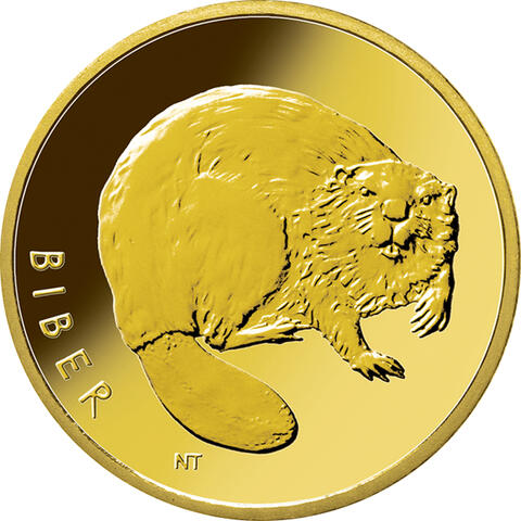 20 Euro Goldmünze Biber 2024 Rückkehr der Wildtiere