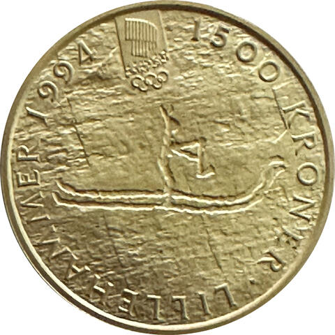 Norwegen 1500 Kronen Gold Lillehammer 1993