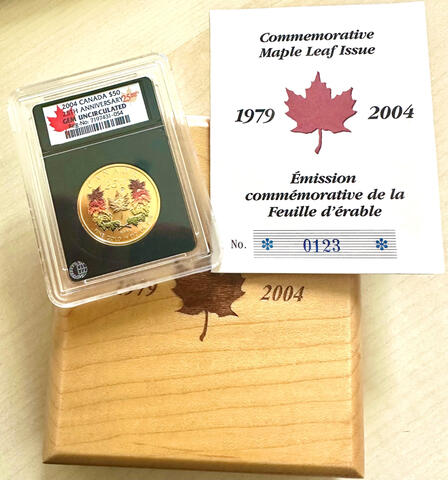 Kanada Gold Super Maple Leaf 2004 Jubiläum