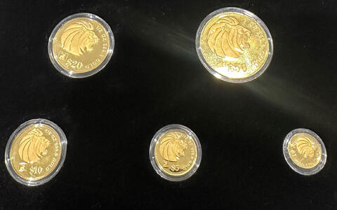Singapur Gold Löwen Sammlung 1999