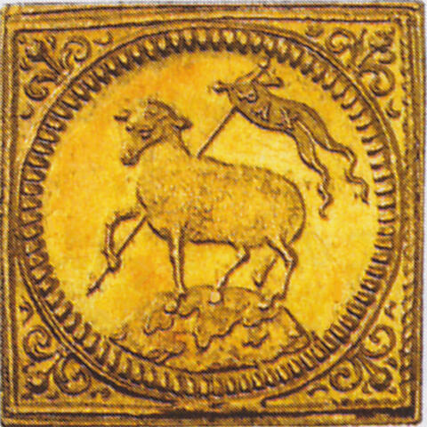 Nürnberg 1/2 Dukat Klippe Lamm 1700