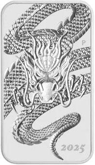 Drache Rectangle Silberbarren 2025