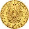 20 Mark Kaiserreich Baden 1874 Friedrich I Jaeger 187