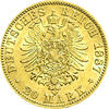 20 Mark Kaiserreich 1887 Sachsen Altenburg Ernst Jaeger 269