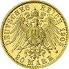 20 Mark Kaiserreich 1905 Sachsen Coburg Gotha Eduard Jaeger 274