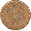 20 Franc Frankreich Napoleon III 1852-1870 mit Kranz