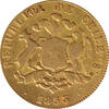 10 Pesos Chile 1855 stehende Liberty mit Wappen